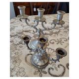 Colonial Boardman Pewter Candleabra, Candleabra