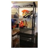 Pair of Black Plastic Shelves