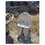 Pr of wrought iron patio chairs