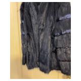 Navy faux fur with sequins coat