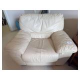 Faux leather off white chair 37' x 31' x 34'