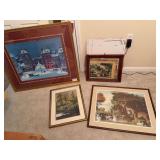 4 framed pictures