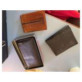 Briefcase, leather bag, 3 men’s wallets