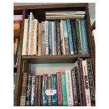 Top 2 shelves of books