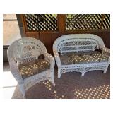White wicker set