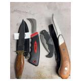 Boot knife, folding knife, fixed blade w/ sheath