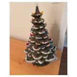 19” tall Ceramic lighted Christmas tree