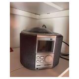 Aiwa radio and Kodak camera in case
