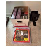 Cassettes, DVD’s, puzzles, bookends