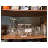 Clear stemware and glasses