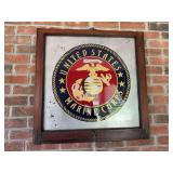 US Marine Corps painted mirror 28" x 28"