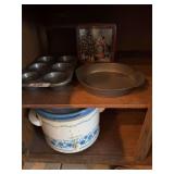 Crock pot, muffin pan, tin, pan
