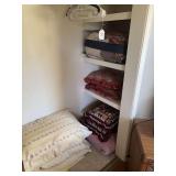 Pillows and Queen size comforters and hangers