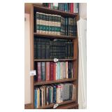 Bookshelf, 4 shelves, excludes all contents, 24”w x 9”d x 48”h