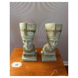 Two Queen Nefertiti Busts  with multiple chips noted