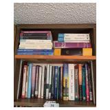 Top 2 shelves of books