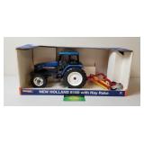 New Holland 8160 w/ Hay Rake, NIB, Ertl, 1998