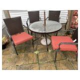 Patio Table & 4 Chairs with umbrella