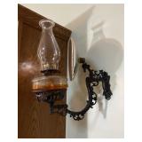 Oil Lamp with wall Sconce & Reflector