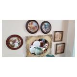 Paintings and Mirror on Wall