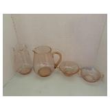 Pink depression? Glass