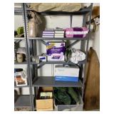Metal Shelving Unit Plus Contents