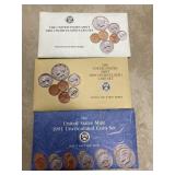 3 Uncirculated Coin Sets-1989-1991