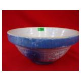 10" Blue and White Stoneware Bowl