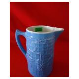 8 1/2" Blue and White Stoneware