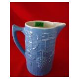 8 1/2" Blue and White Stoneware