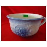 7 1/2" Blue and White Stoneware Pitcher