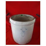 8 Gallon Whitehall Stoneware Crock with handles