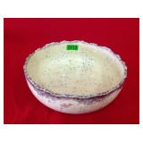 Gold Trim Yellow & Blue Spongeware Bowl