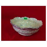 Gold Trim Yellow & Blue Sponeware Bowls