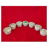 Set of 7 Blue & Yellow Spongeware Dishes