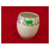 7" Blue & Orange Spongeware Stoneware Jar