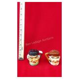 2 Character Salt Shakers Ceramic