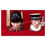 2 Character Mugs
Sylvac Staffordsine Yeoman of