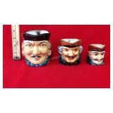 3-Occupied Japan Character Mugs