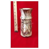 Large Brown and White Mug with Face