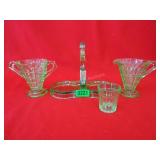 4 Pieces of Green Uranium Glass