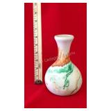 Nemadji Pottery Vase
Green, Orange, Brown Swirl