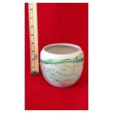 Nemadji Pottery Vase
Green, Orange, and Brown