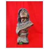 20"T Plaster Indian Bust #276 Arapahoe