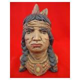 10" Ceramic Indian Head