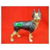 Vintage Cast Iron Boston Terrier Dog Door Stop