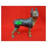 Vintage Cast Iron Boston Terrier Dog Door Stop
