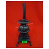 Vintage Cast Iron Pot Belly Stove w/ Pot 12"T