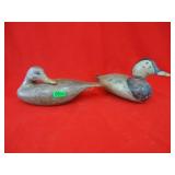 Pair of Wooden Carved Ducks/ Decoys