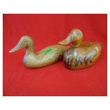 Pair of Wooden Carved Ducks/ Decoys
